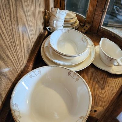 Large Set Salem "Commodore" China w/ 23k Gold Trim