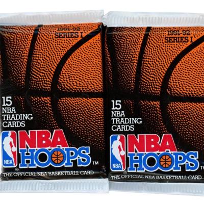 1991-92 NBA HOOPS BASKETBALL UNOPENED PACKS