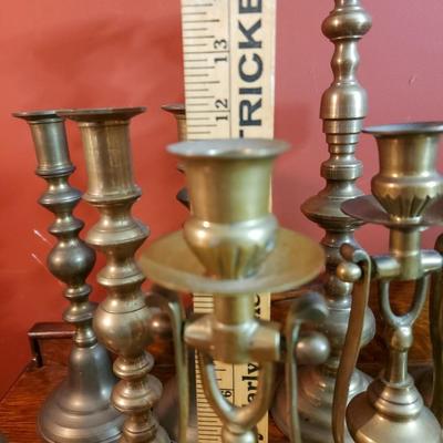 Pair of Antique Nautical Gimbal Candlesticks