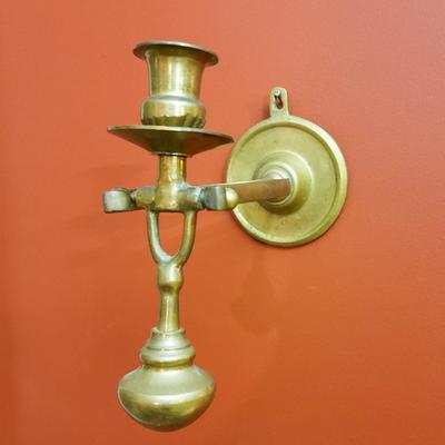 Pair of Antique Nautical Gimbal Candlesticks