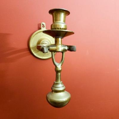 Pair of Antique Nautical Gimbal Candlesticks
