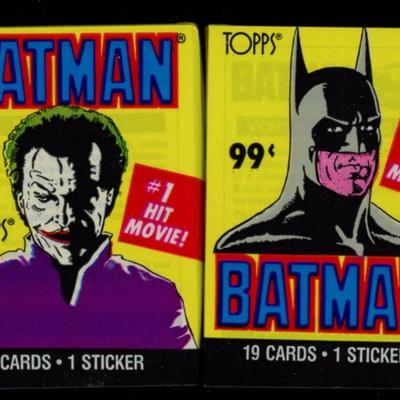 1989 TOPPS BATMAN TRADING CARD CELLO PACKS