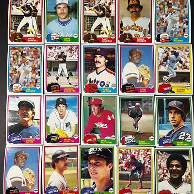 1981 TOPPS BASEBALL LOT