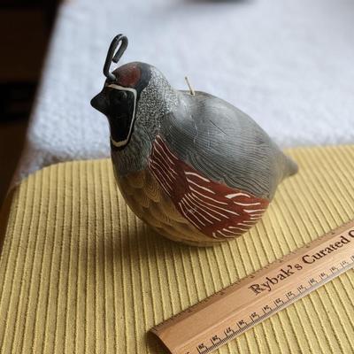 Vintage Handmade "Partridge" Wax Candle/Stone Candles Oakland CA 1986 UNLIT