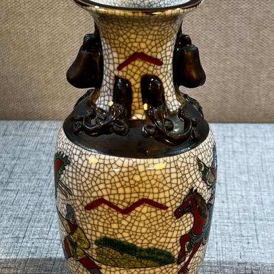 Japanese Ceramic Vase, Kite Flyers 