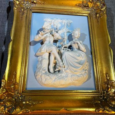 2 Dresden Wall Plaques, Scenes of Pastoral Days 