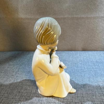 Porcelain Figurine from Spain Girl with Lamb NOT MARKED