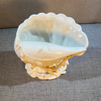 Giant Ceramic Conch Shell White