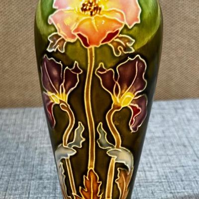 Majolica Floral Vase 