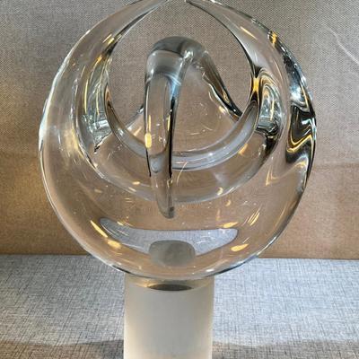Seguso Murano Art Glass Abstract Sculpture, Clear 