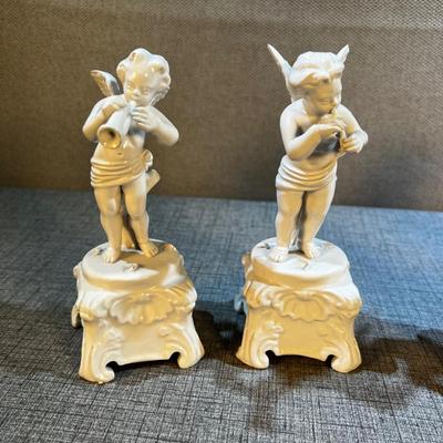 Italian Porcelain Cherub Band (Playing Instruments 4 Figures) 
