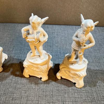 Italian Porcelain Cherub Band (Playing Instruments 4 Figures) 