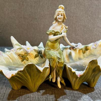 Royal Dux Art Nouveau  Woman with Shells 