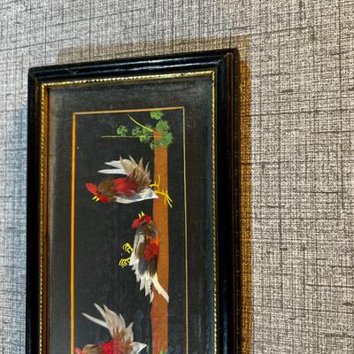 Feather Fighting Cocks, Art Dated 1936 