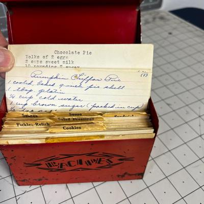 Antique Recipe Box full of Recipes