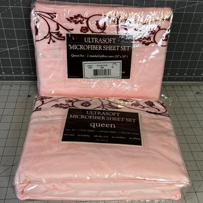 2 Queen size Fitted and Flat plus 2 Std. Pillowcases
