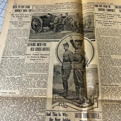 Germany Surrenders 1918 Salt Lake Tribune -