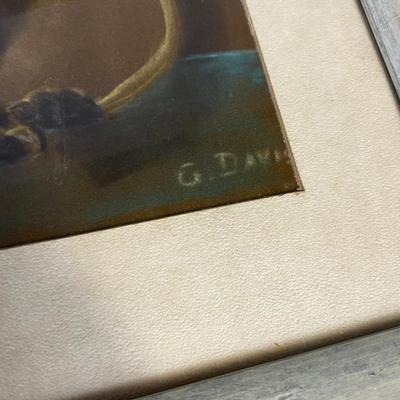 "CLEO" By Grace Davis Pastel Framed and Matted 1962 