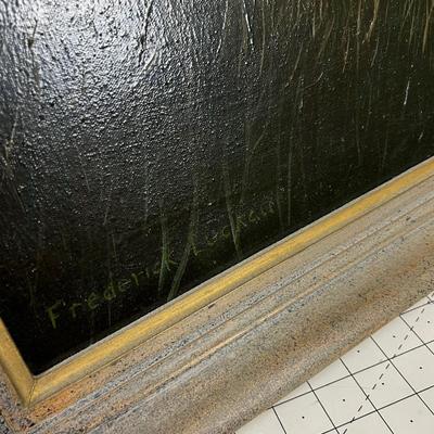 Beautiful River Bank with Teepee Painting By Fredrick Luckall 