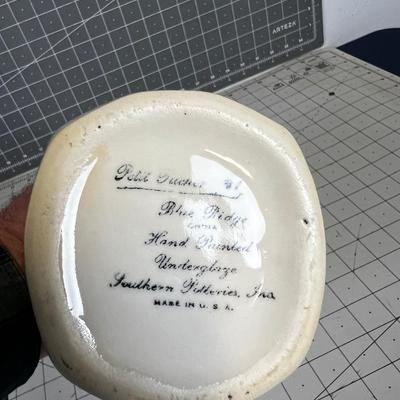 Blue Ridge China Hand Painted Milk Pitcher