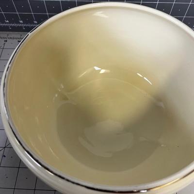 Coors Thermo Porcelain Covered Dish with Rusty Orange Flowers 