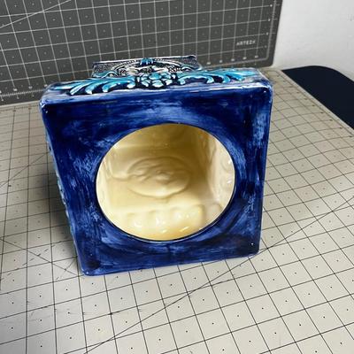 Ceramic Hand Crafted 2-piece Blue Decoration 