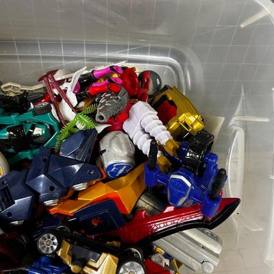 Small Tub full of Toys, (Power Rangers and such) 