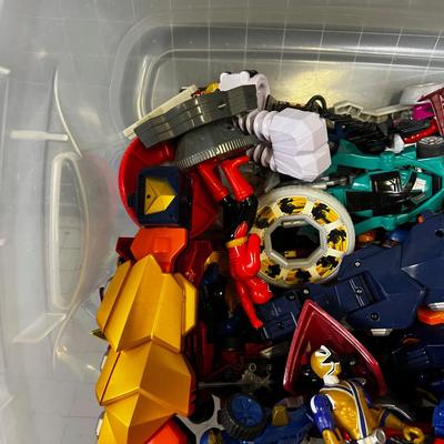 Small Tub full of Toys, (Power Rangers and such) 