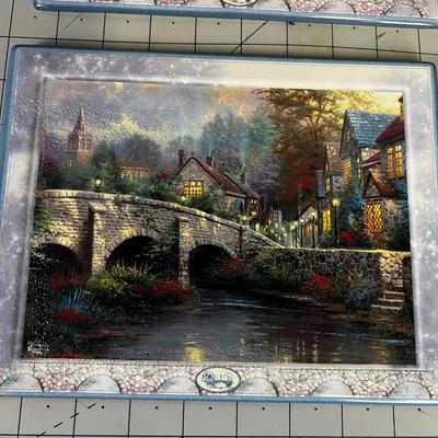 (4) Thomas Kinkade Plaques - Bridges of Life Series 