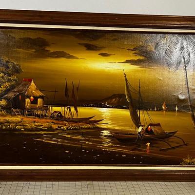 Ocean Scape Oil Original on Canvas Signed 