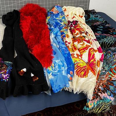 Collection of Scarfs, Includes Butterfly Scarf