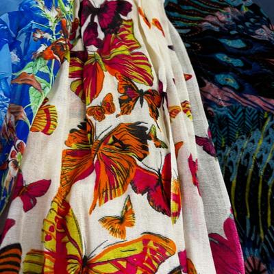 Collection of Scarfs, Includes Butterfly Scarf
