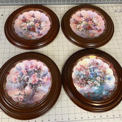 4 Fairy Flower Plates 