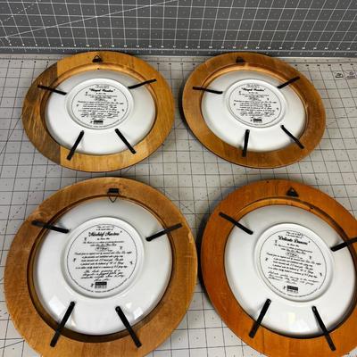 4 Fairy Flower Plates 