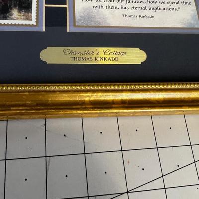 Thomas Kinkade Picture "Chandlers Cottage " COY included.  Print Framed. Lovely