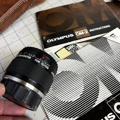 Case with an Olympus OM2 Lenses