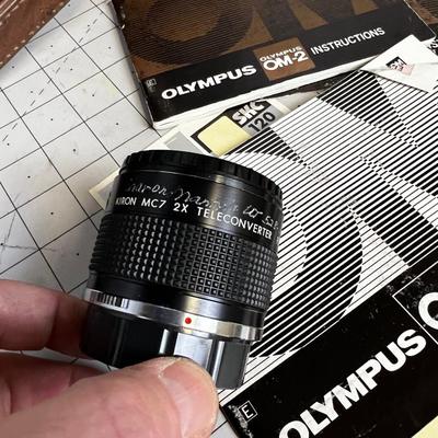 Case with an Olympus OM2 Lenses