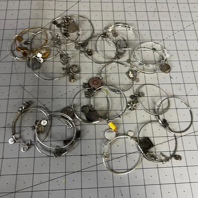 Bangel Bracelets with Charms 