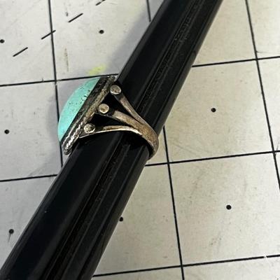 Turquoise and Silver Ring Size 5