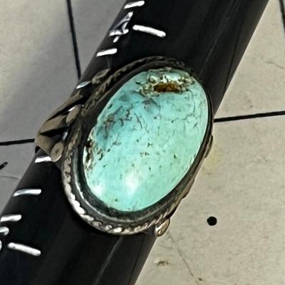 Turquoise and Silver Ring Size 5