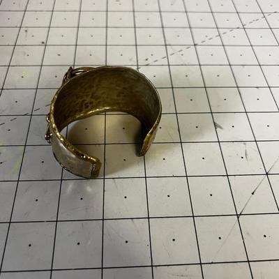 Cuff Bracelet; with Crystal, Copper, Brass 