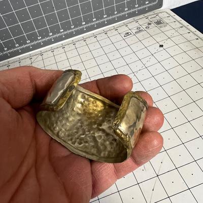 Cuff Bracelet; with Crystal, Copper, Brass 