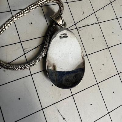 .925 Pendant Silver Moon Stone White Necklace