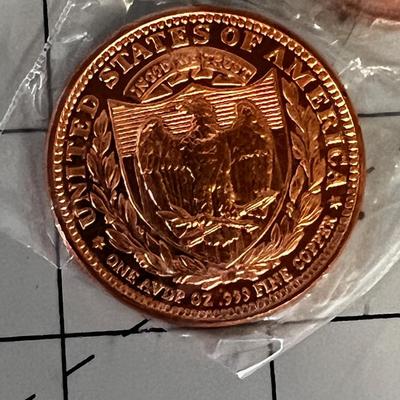 (4) One Ounce Indian Heads in Copper 
