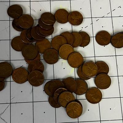 50 Wheat Pennies 