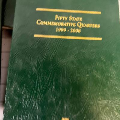 4 Partial Books of State Commemorative Quarters with 26 total Quarters in 4 books
