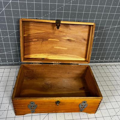 Iron Banded Cedar Box with Dove Tailed Corners. 
