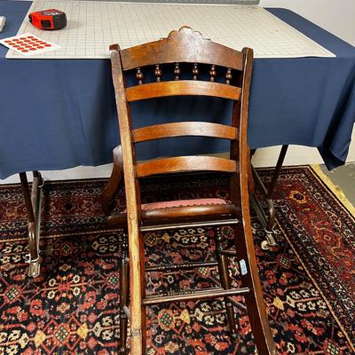 Antique Victorian Needle Point Side Chair 