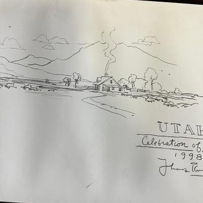Utah Celebration of Light 1998 Signed by Thomas Kinkade.