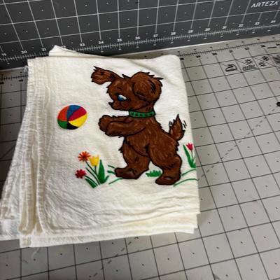 Puppy Dog Dish Towels (4) 